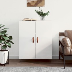 vidaXL Aparador de madera contrachapada blanco brillante 69,5x34x90 cm