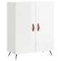 vidaXL Aparador de madera contrachapada blanco brillante 69,5x34x90 cm vidaXL Aparador de madera contrachapada blanco brillante 69,5x34x90 cm