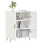 vidaXL Aparador de madera contrachapada blanco brillante 69,5x34x90 cm vidaXL Aparador de madera contrachapada blanco brillante 69,5x34x90 cm