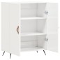 vidaXL Aparador de madera contrachapada blanco brillante 69,5x34x90 cm vidaXL Aparador de madera contrachapada blanco brillante 69,5x34x90 cm