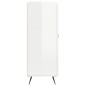 vidaXL Aparador de madera contrachapada blanco brillante 69,5x34x90 cm vidaXL Aparador de madera contrachapada blanco brillante 69,5x34x90 cm