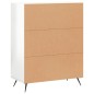 vidaXL Aparador de madera contrachapada blanco brillante 69,5x34x90 cm vidaXL Aparador de madera contrachapada blanco brillante 69,5x34x90 cm