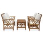 vidaXL Muebles de jardín 4 piezas con cojines madera maciza de acacia vidaXL Muebles de jardín 4 piezas con cojines madera maciza de acacia