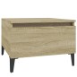 vidaXL Mesa auxiliar madera contrachapada roble Sonoma 50x46x35 cm vidaXL Mesa auxiliar madera contrachapada roble Sonoma 50x46x35 cm
