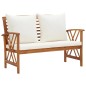 vidaXL Muebles de jardín 4 piezas con cojines madera maciza de acacia vidaXL Muebles de jardín 4 piezas con cojines madera maciza de acacia