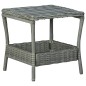 vidaXL Mesa de jardín ratán sintético gris claro 45x45x46,5 cm vidaXL Mesa de jardín ratán sintético gris claro 45x45x46,5 cm