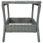 vidaXL Mesa de jardín ratán sintético gris claro 45x45x46,5 cm vidaXL Mesa de jardín ratán sintético gris claro 45x45x46,5 cm