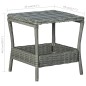 vidaXL Mesa de jardín ratán sintético gris claro 45x45x46,5 cm vidaXL Mesa de jardín ratán sintético gris claro 45x45x46,5 cm