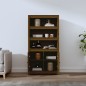 vidaXL Aparador alto madera maciza de pino marrón miel 80x35x154 cm