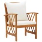 vidaXL Muebles de jardín 4 piezas con cojines madera maciza de acacia vidaXL Muebles de jardín 4 piezas con cojines madera maciza de acacia