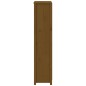 vidaXL Aparador alto madera maciza de pino marrón miel 80x35x154 cm