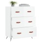 vidaXL Cómoda madera de ingeniería blanco brillo 69,5x34x90 cm vidaXL Cómoda madera de ingeniería blanco brillo 69,5x34x90 cm