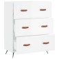 vidaXL Cómoda madera de ingeniería blanco brillo 69,5x34x90 cm vidaXL Cómoda madera de ingeniería blanco brillo 69,5x34x90 cm
