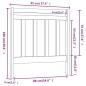 vidaXL Cabecero de cama madera maciza de pino blanco 95x4x100 cm