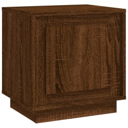 vidaXL Mesita de noche madera contrachapada marrón roble 44x35x45 cm