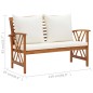 vidaXL Muebles de jardín 4 piezas con cojines madera maciza de acacia vidaXL Muebles de jardín 4 piezas con cojines madera maciza de acacia