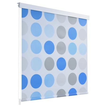  vidaXL Persiana enrollable de ducha círculos 140x240 cm