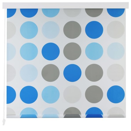  vidaXL Persiana enrollable de ducha círculos 140x240 cm