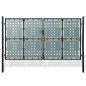 vidaXL Puerta de valla de jardín negra 300x225 cm
