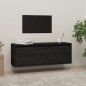 vidaXL Armario de pared de madera maciza de pino negro 100x30x35 cm vidaXL Armario de pared de madera maciza de pino negro 100x30x35 cm