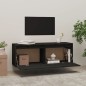 vidaXL Armario de pared de madera maciza de pino negro 100x30x35 cm vidaXL Armario de pared de madera maciza de pino negro 100x30x35 cm