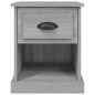 vidaXL Mesita de noche madera contrachapada gris Sonoma 39x39x47,5 cm