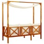 vidaXL Banco de jardín con mesa y reposapiés madera de acacia maciza vidaXL Banco de jardín con mesa y reposapiés madera de acacia maciza