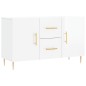 vidaXL Aparador de madera de ingeniería blanco brillante 100x36x60 cm vidaXL Aparador de madera de ingeniería blanco brillante 100x36x60 cm
