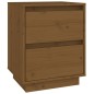 vidaXL Mesita de noche madera maciza de pino marrón miel 40x35x50 cm vidaXL Mesita de noche madera maciza de pino marrón miel 40x35x50 cm