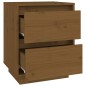 vidaXL Mesita de noche madera maciza de pino marrón miel 40x35x50 cm vidaXL Mesita de noche madera maciza de pino marrón miel 40x35x50 cm