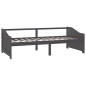 vidaXL Sofá cama 3 plazas madera maciza pino gris oscuro 90x200 cm vidaXL Sofá cama 3 plazas madera maciza pino gris oscuro 90x200 cm