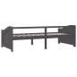 vidaXL Sofá cama 3 plazas madera maciza pino gris oscuro 90x200 cm vidaXL Sofá cama 3 plazas madera maciza pino gris oscuro 90x200 cm