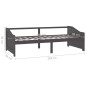 vidaXL Sofá cama 3 plazas madera maciza pino gris oscuro 90x200 cm vidaXL Sofá cama 3 plazas madera maciza pino gris oscuro 90x200 cm