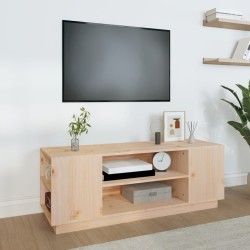 vidaXL Mueble de TV de madera maciza de pino 110x35x40,5 cm
