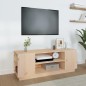 vidaXL Mueble de TV de madera maciza de pino 110x35x40,5 cm