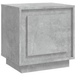 vidaXL Mesita de noche madera contrachapada gris hormigón 44x35x45 cm