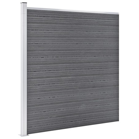 vidaXL Valla de jardín de WPC gris 699x186 cm