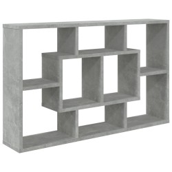 vidaXL Estantería de pared contrachapada gris hormigón 85x16x52,5 cm