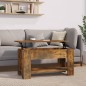vidaXL Mesa de centro madera contrachapada roble ahumado 101x49x52 cm