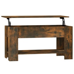 vidaXL Mesa de centro madera contrachapada roble ahumado 101x49x52 cm