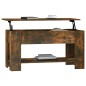 vidaXL Mesa de centro madera contrachapada roble ahumado 101x49x52 cm