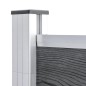 vidaXL Valla de jardín de WPC gris 699x186 cm vidaXL Valla de jardín de WPC gris 699x186 cm