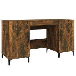 vidaXL Escritorio madera contrachapada roble ahumado 140x50x75 cm