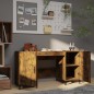 vidaXL Escritorio madera contrachapada roble ahumado 140x50x75 cm vidaXL Escritorio madera contrachapada roble ahumado 140x50x75 cm