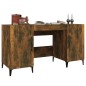 vidaXL Escritorio madera contrachapada roble ahumado 140x50x75 cm vidaXL Escritorio madera contrachapada roble ahumado 140x50x75 cm