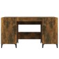 vidaXL Escritorio madera contrachapada roble ahumado 140x50x75 cm vidaXL Escritorio madera contrachapada roble ahumado 140x50x75 cm