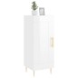 vidaXL Aparador de madera contrachapada blanco brillante 34,5x34x90 cm vidaXL Aparador de madera contrachapada blanco brillante 34,5x34x90 cm