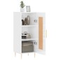 vidaXL Aparador de madera contrachapada blanco brillante 34,5x34x90 cm vidaXL Aparador de madera contrachapada blanco brillante 34,5x34x90 cm