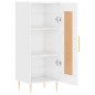 vidaXL Aparador de madera contrachapada blanco brillante 34,5x34x90 cm vidaXL Aparador de madera contrachapada blanco brillante 34,5x34x90 cm