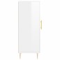 vidaXL Aparador de madera contrachapada blanco brillante 34,5x34x90 cm vidaXL Aparador de madera contrachapada blanco brillante 34,5x34x90 cm